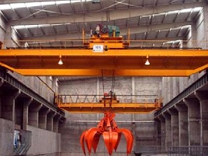 QZ model double girder bridge crane with grab bucket